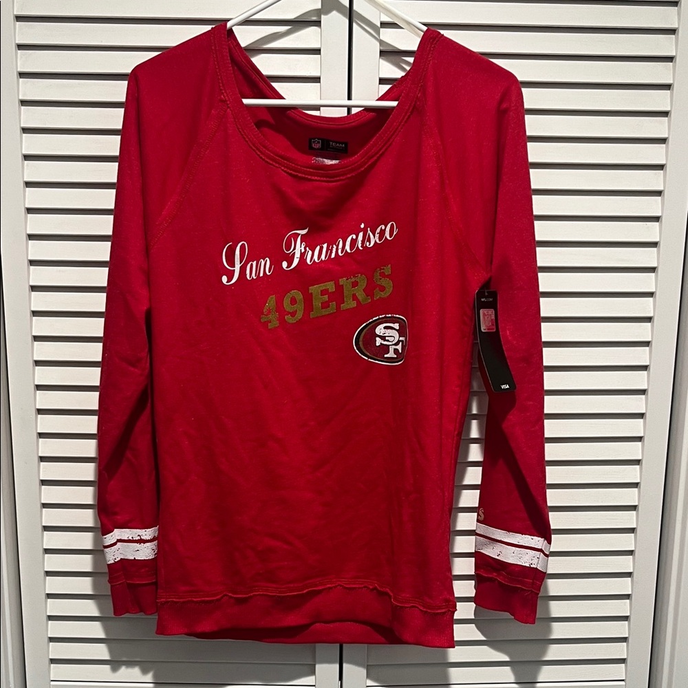 San Francisco 49ers Casual Top — Official NFL Apparel — Red — Size M —NWT